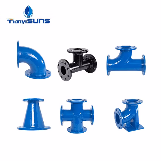 Awwa C153 Black Ductile Cast Iron Double Flange Elbow Pipe Fitting Supplier