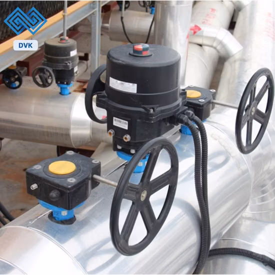 Gearbox Switch Box Double Acting Actuator Soft Seat Wafer or Flanged Butterfly Valve with Pneumatic Actuator